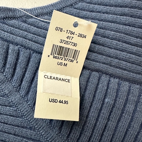 Aerie Blue Ribbed Knit Crop Top Size Medium - Picture 3 of 6